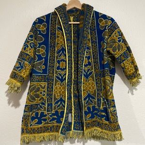 Vintage Towel Robe Jacket Retro Happycore Boho Dopamine Pool Festival Handmade